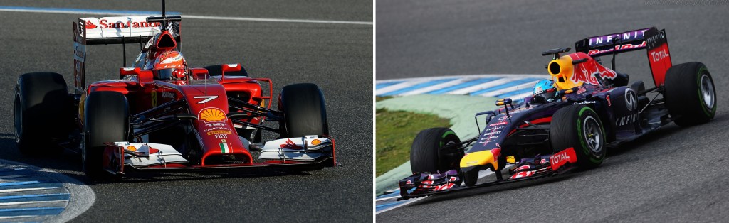 Ferrari F14-T and Red Bull RB10